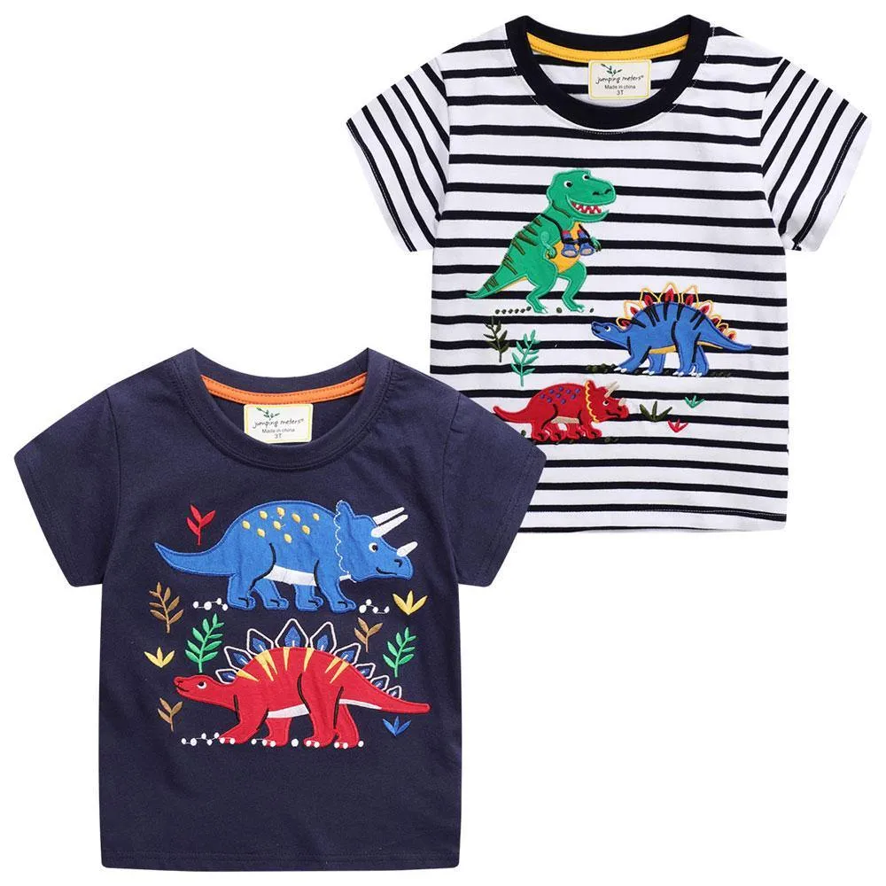 DINOSAURS ON THE WAY PRINTED GRAPHIC T-SHIRT