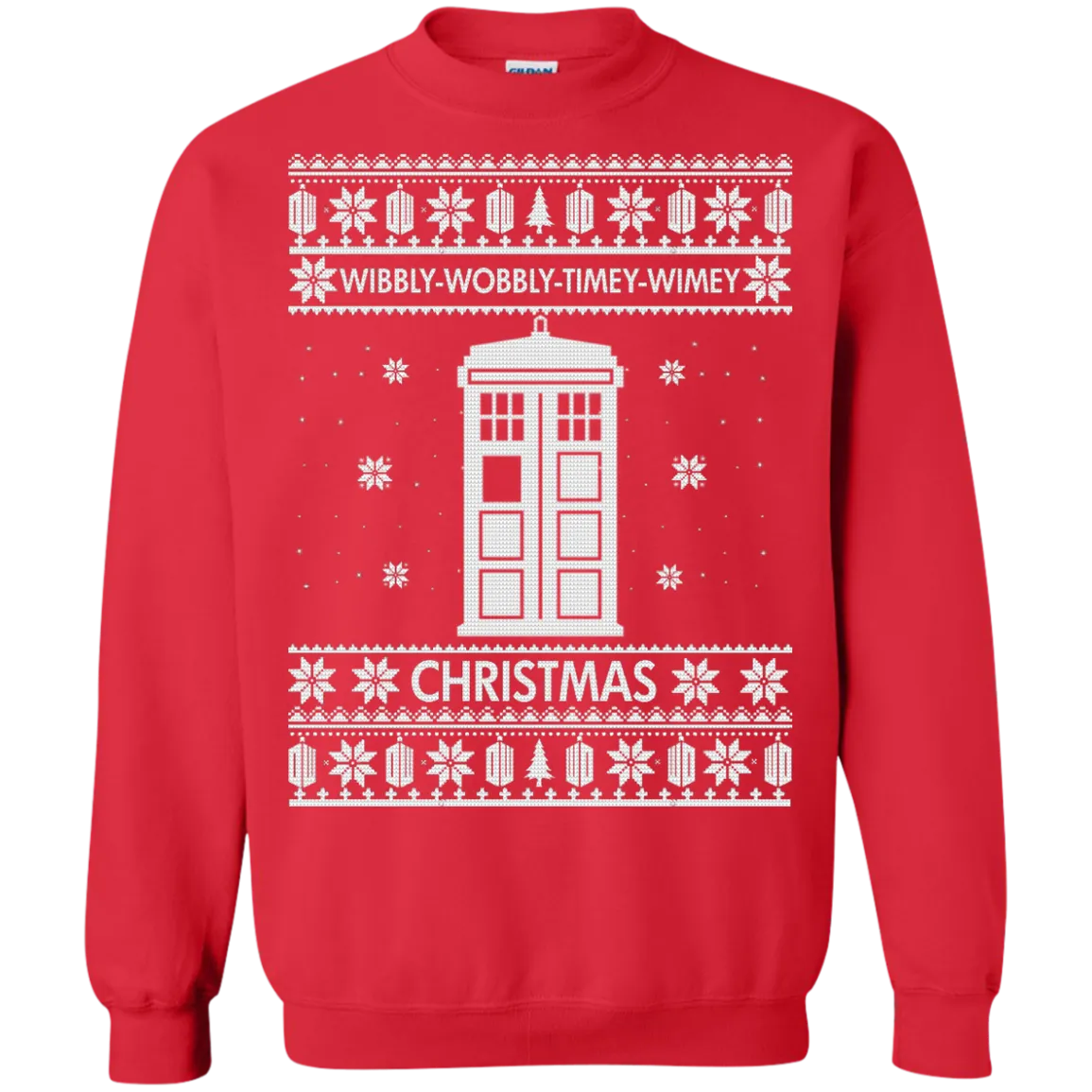 Doctor Who Christmas Sweater: Wibbly Wobbly Timey Wimey Christmas