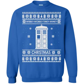 Doctor Who Christmas Sweater: Wibbly Wobbly Timey Wimey Christmas