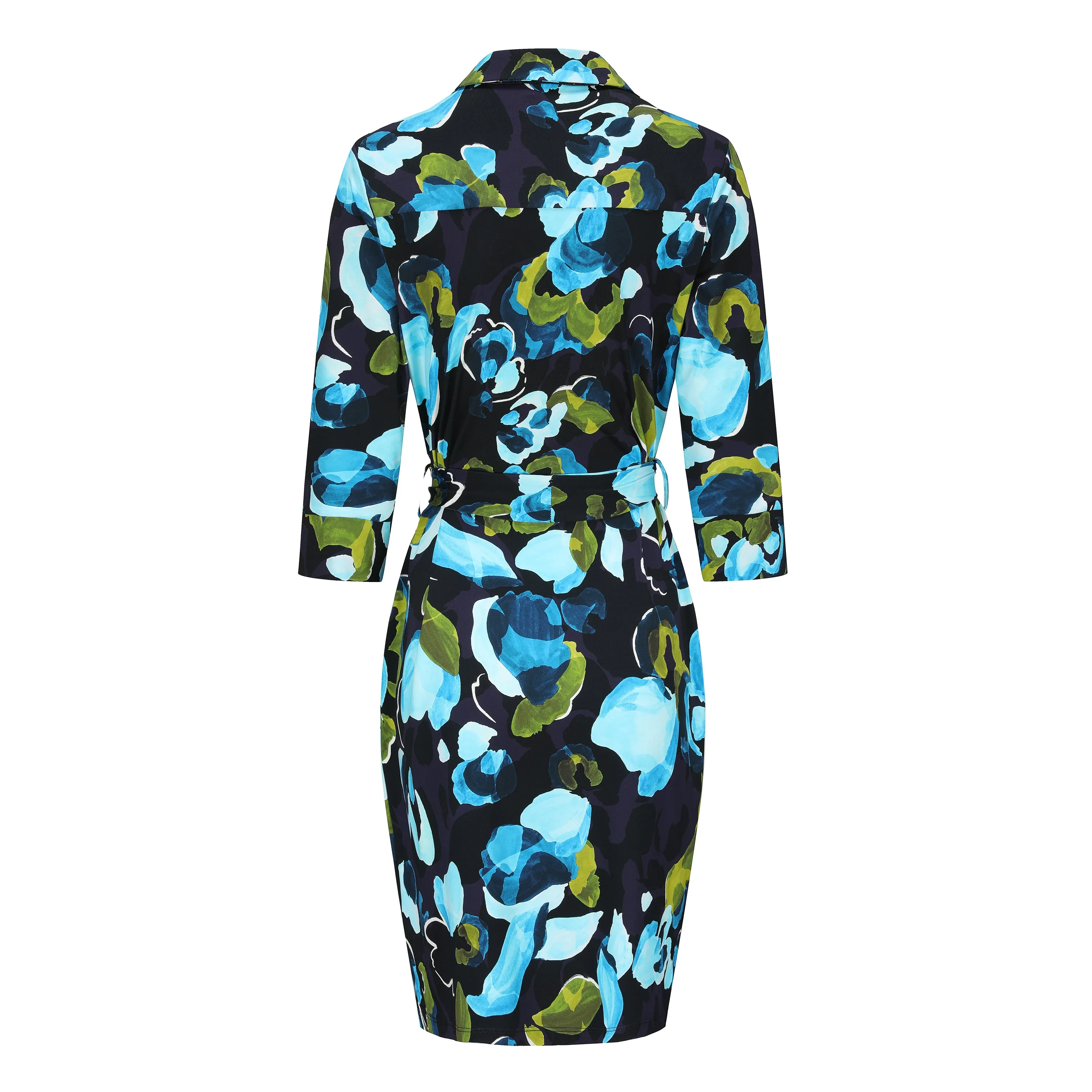 Donna Dress Blue Petals