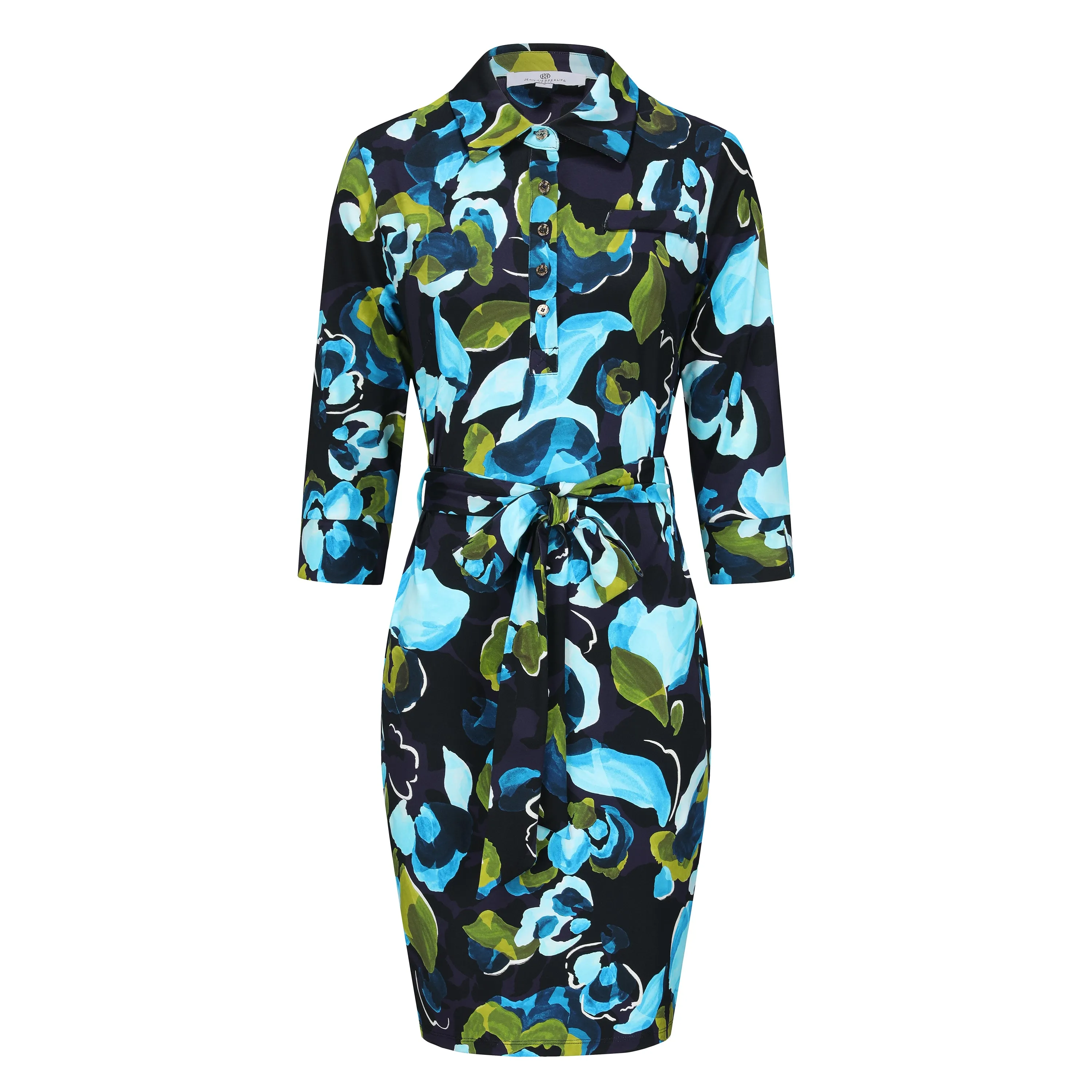 Donna Dress Blue Petals