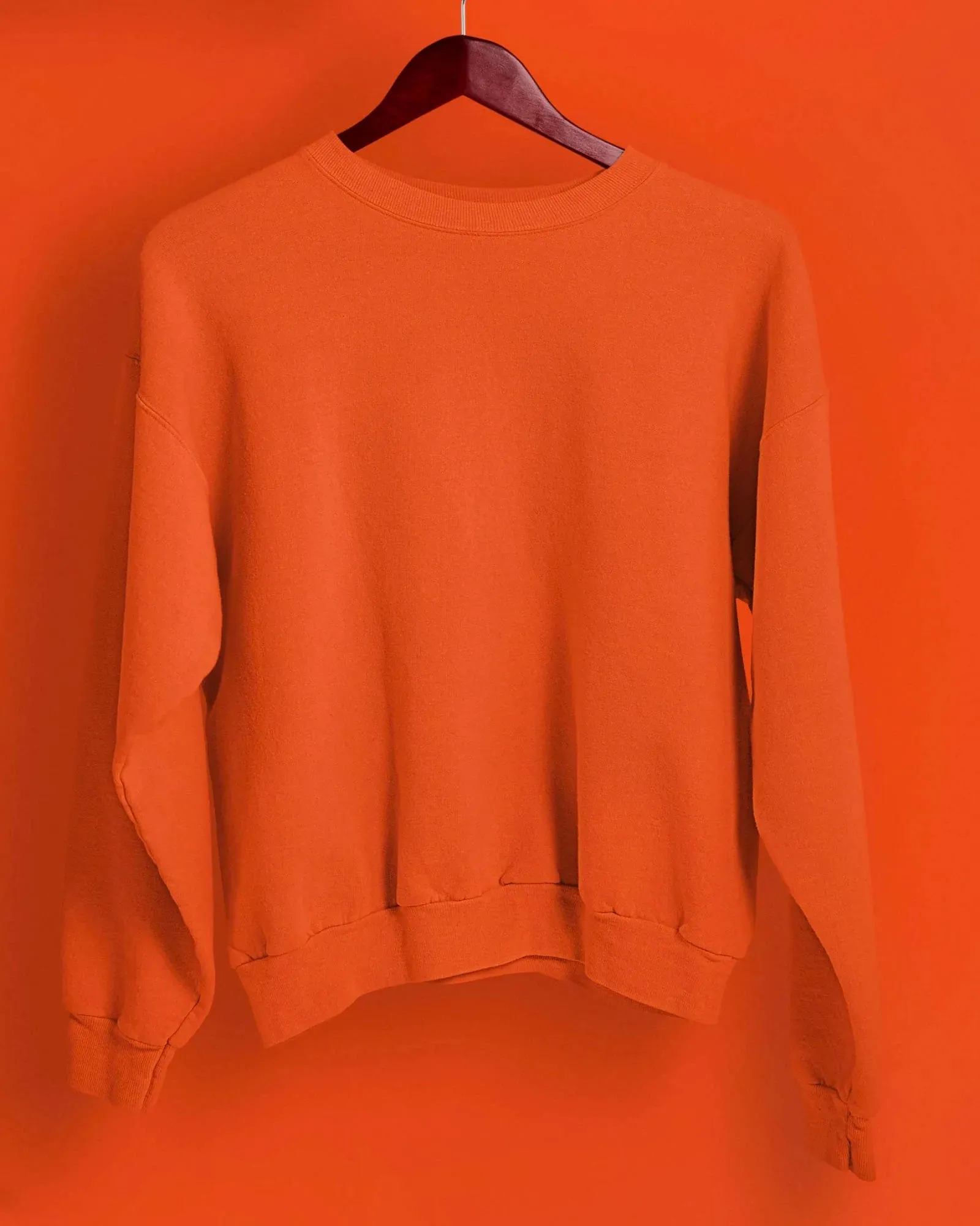 Drop Shoulder Sweatshirt: Rust