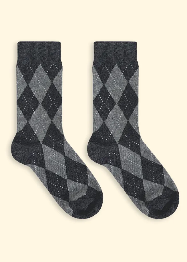 Elegant Harlequin argyle socks