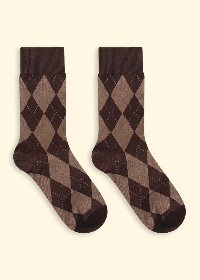 Elegant Harlequin argyle socks