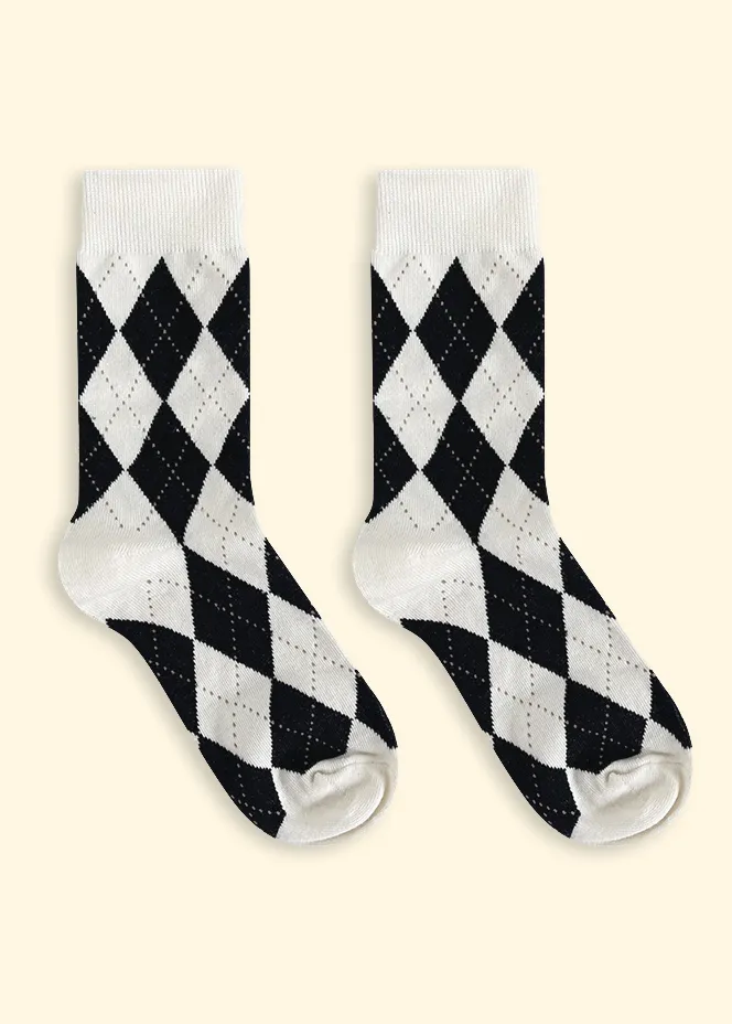 Elegant Harlequin argyle socks