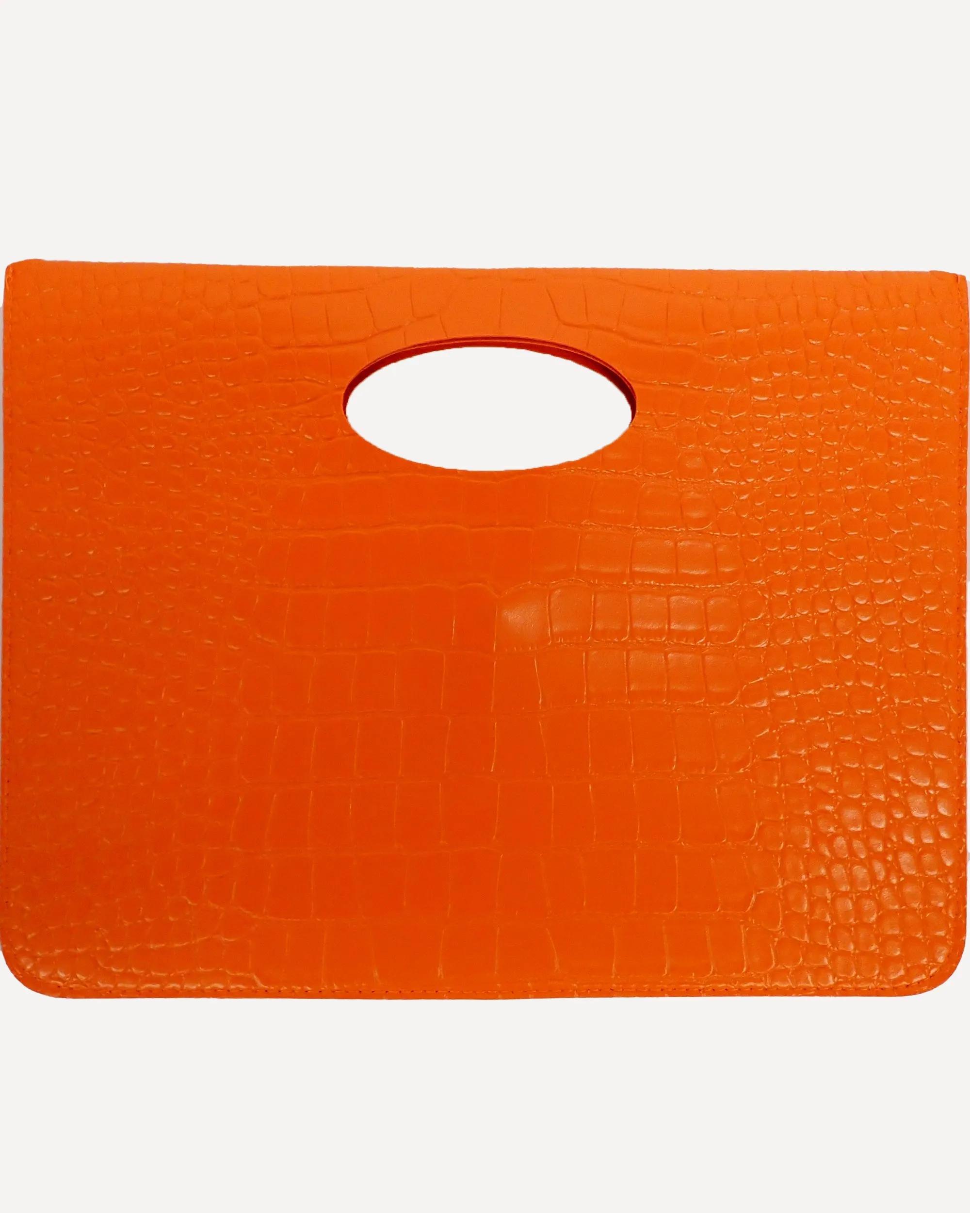 Fashionable orange flap premium  pattern hand bags 3905 - حقيبة