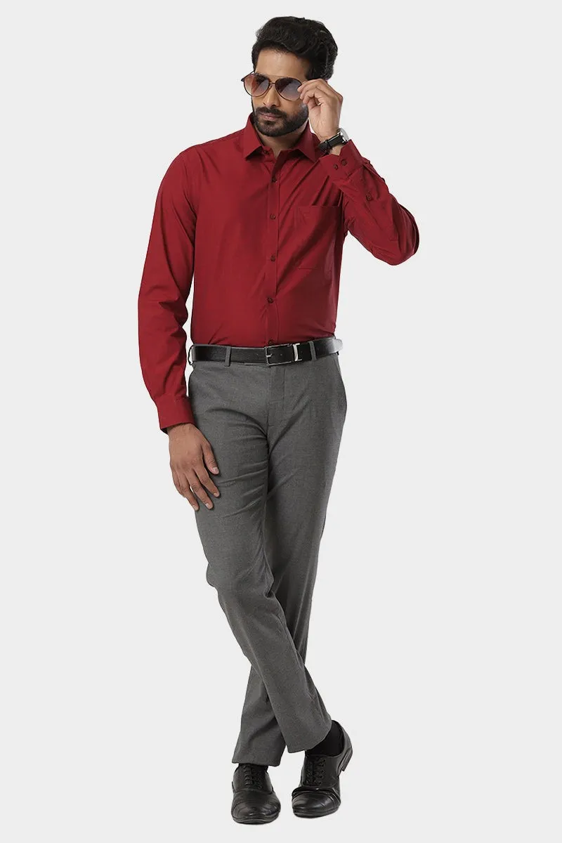 Fila - Maroon Formal Shirts For Men | Ariser