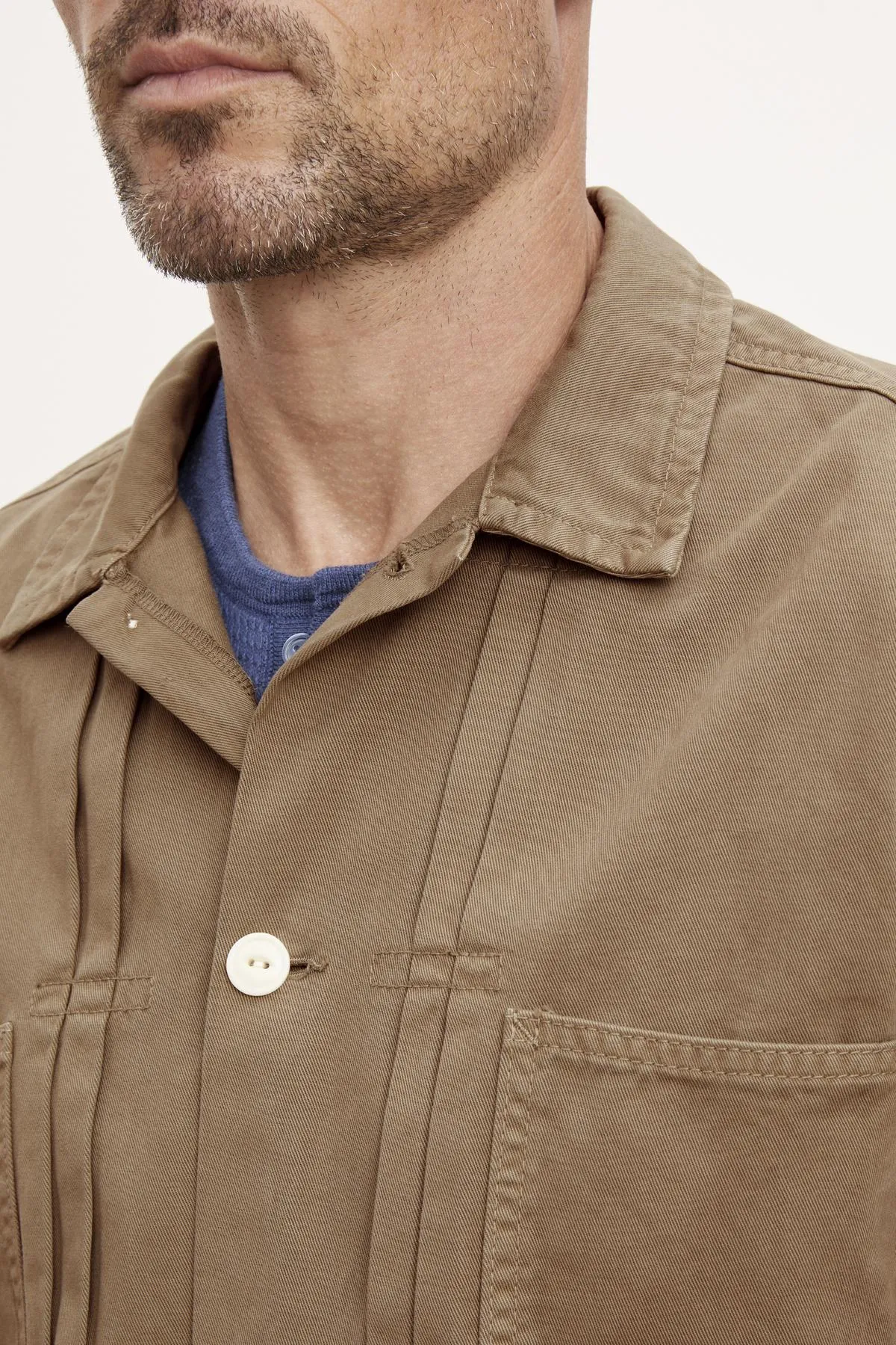 FLANNERY SANDED TWILL BUTTON-UP JACKET