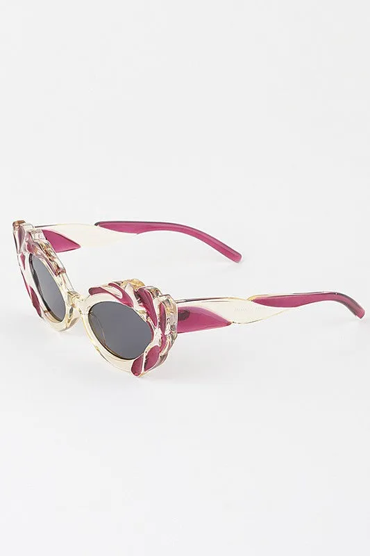 Flora petal imprint sunglasses