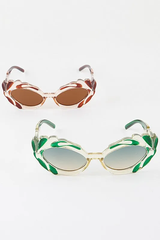 Flora petal imprint sunglasses