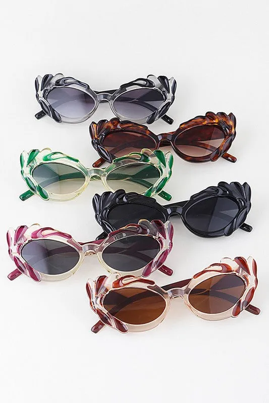 Flora petal imprint sunglasses