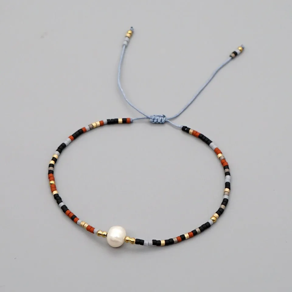 Friendship Bead Bracelet with Freshwater Pearl