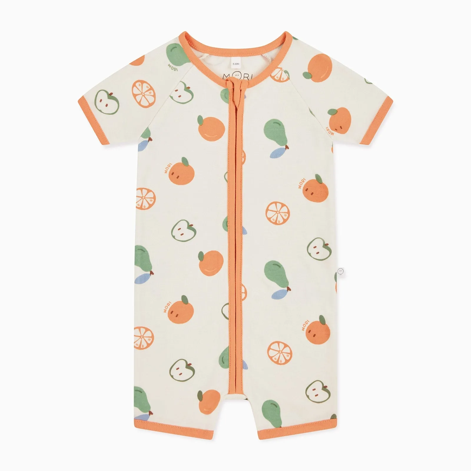 Fruit Print Zip Summer Pajamas