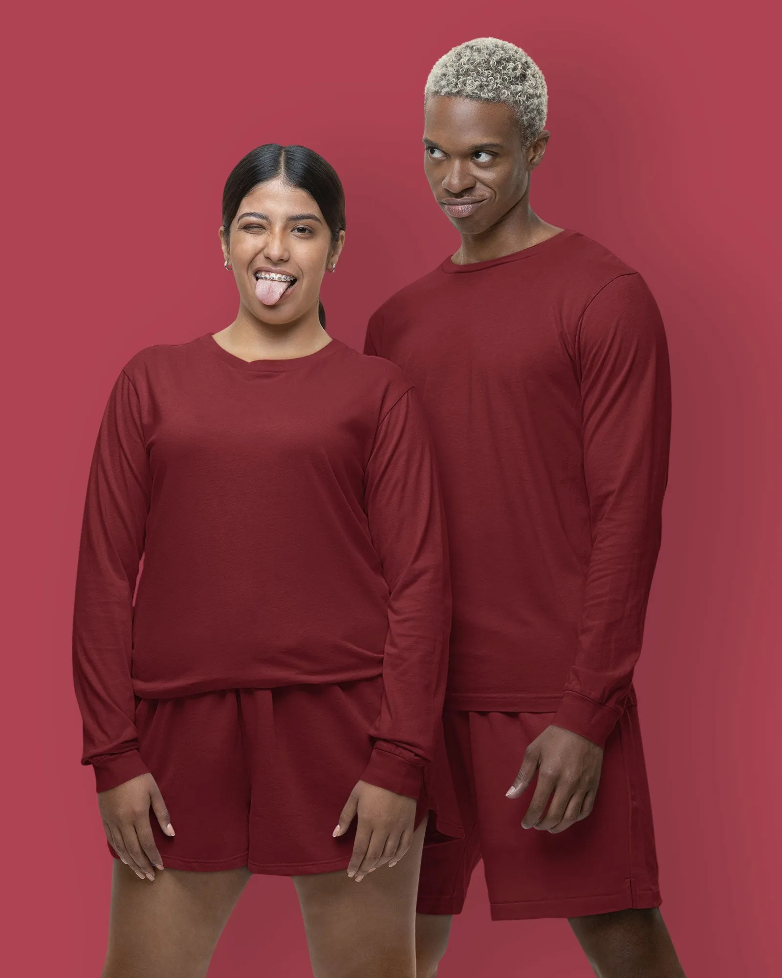 Full Sleeves Crew Neck: Maroon