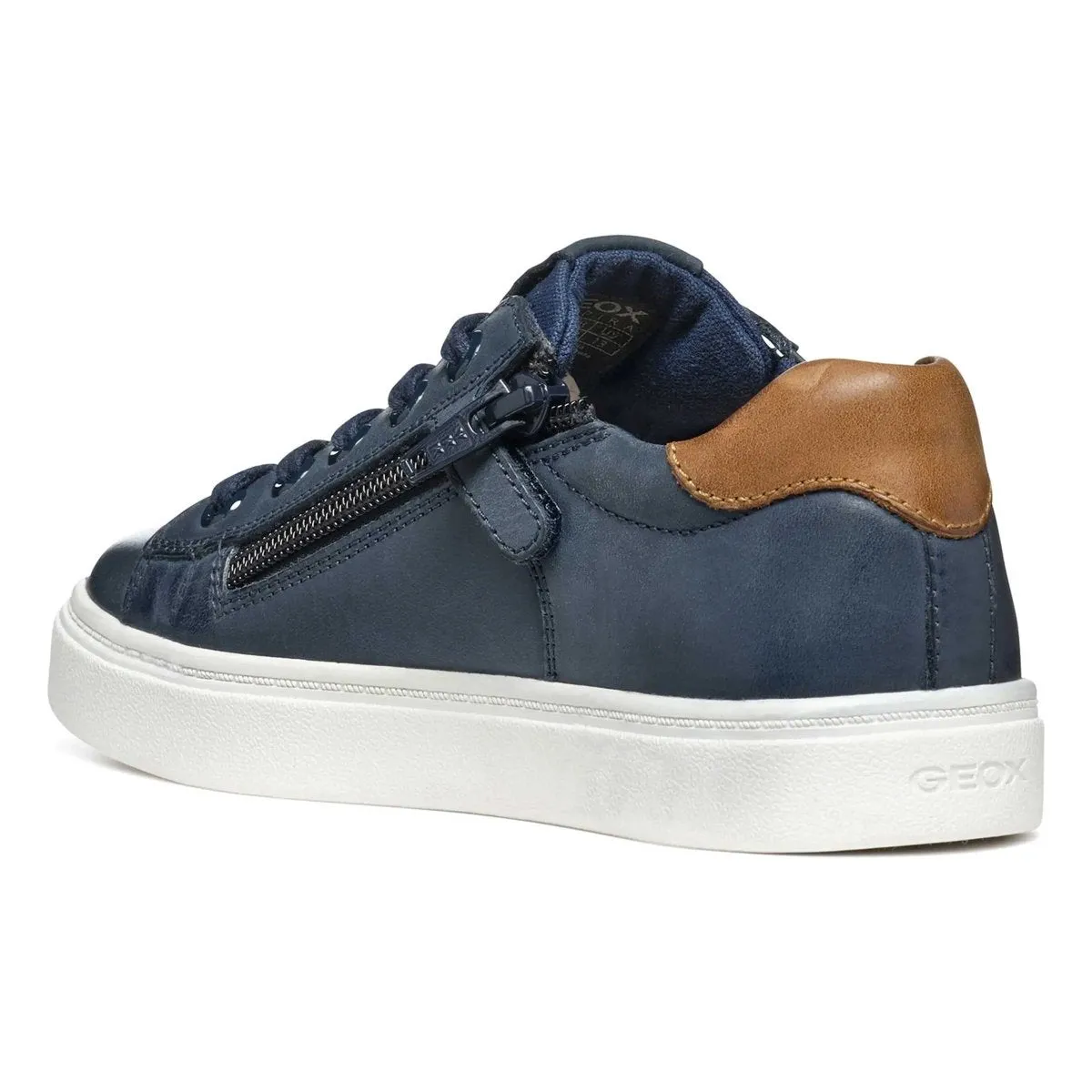 Geox Boy's Nashik Navy/Brown Leather (Sizes 36-37)