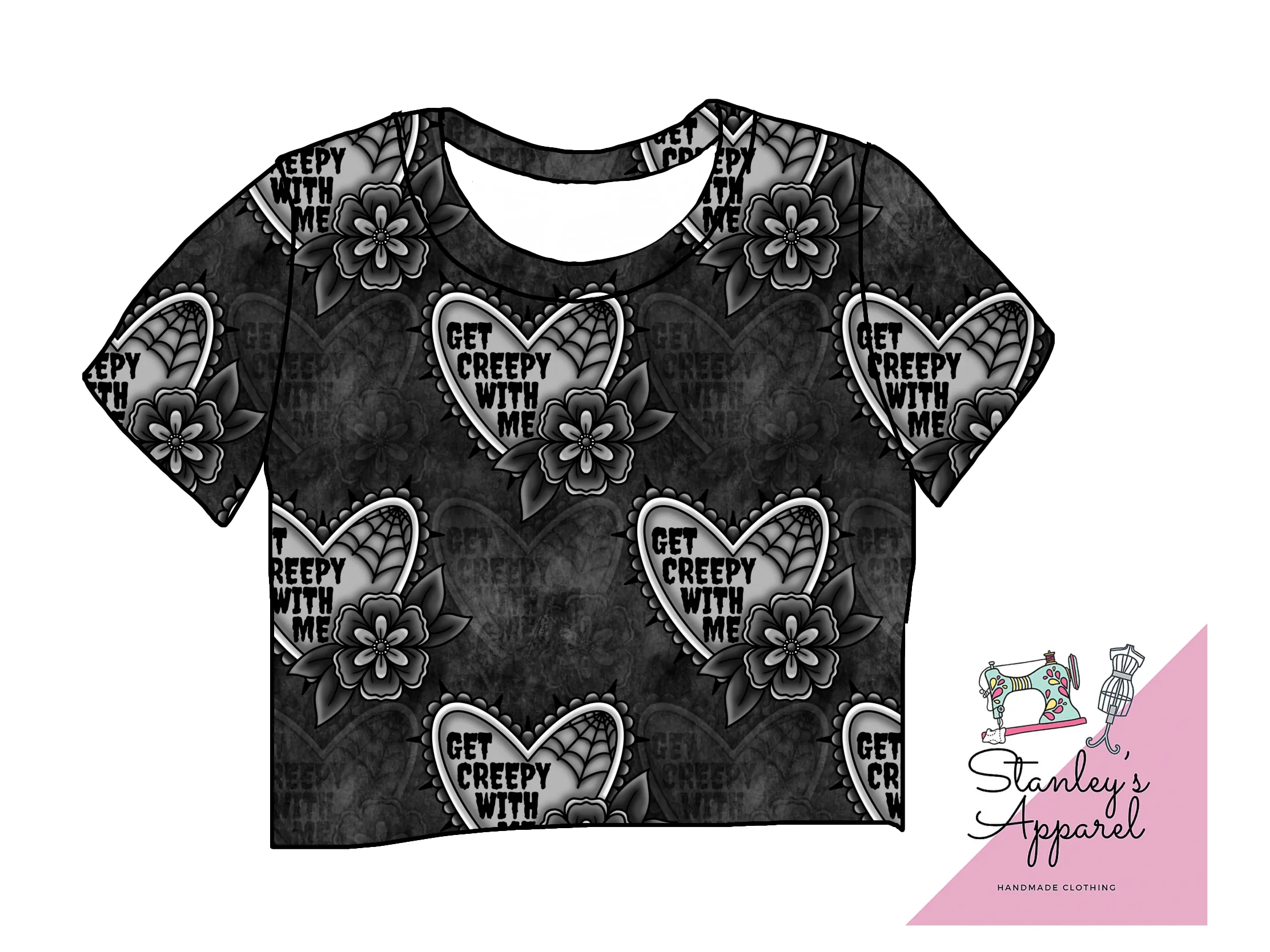 get creepy Adult crop top