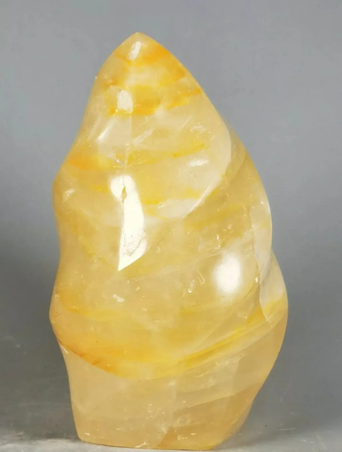 Golden Healer FIRE QUARTZ Hematoid Crystal Polished Flame Orbicular