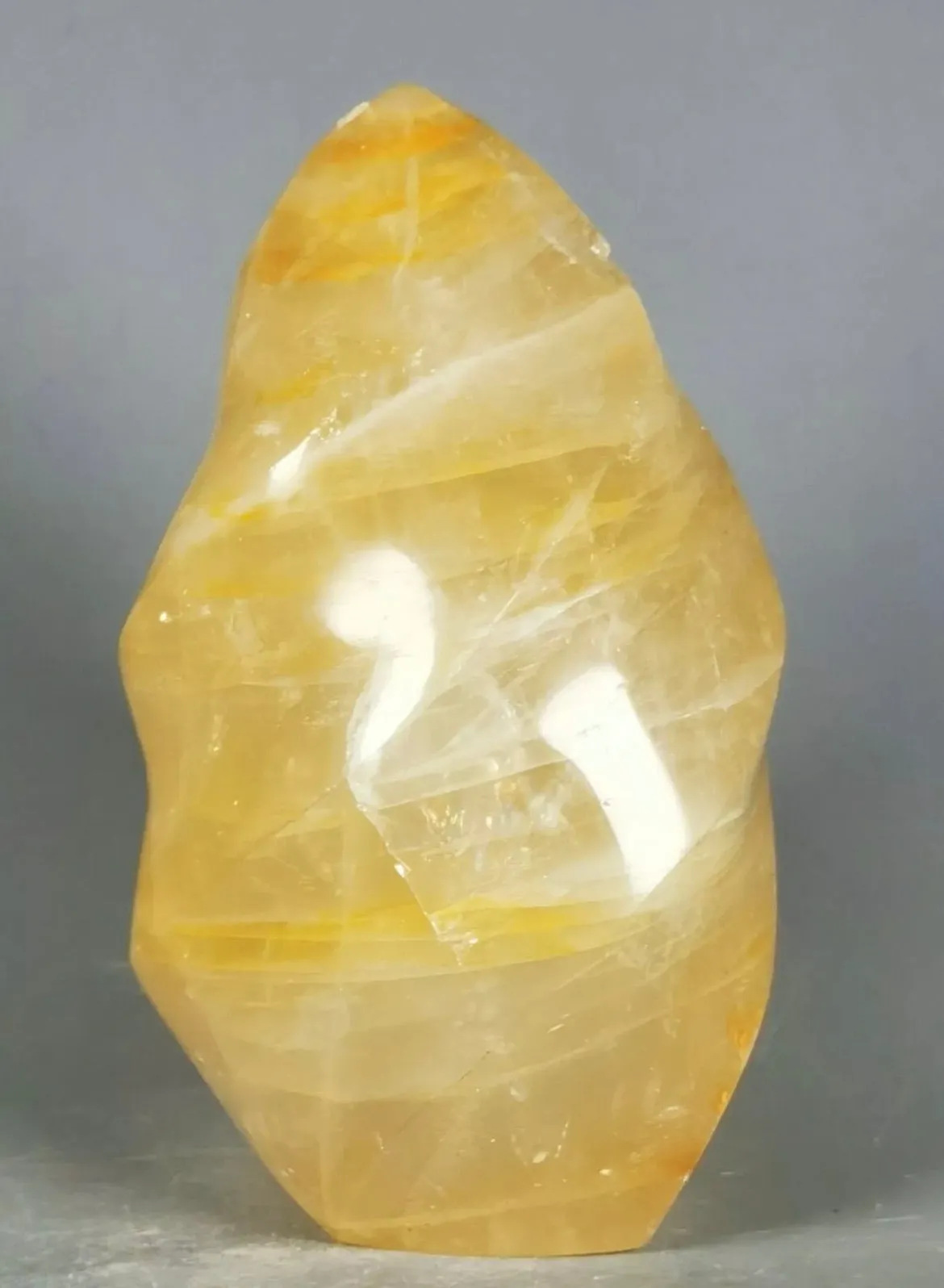 Golden Healer FIRE QUARTZ Hematoid Crystal Polished Flame Orbicular