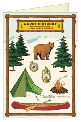  Happy Birthday Camping  Card