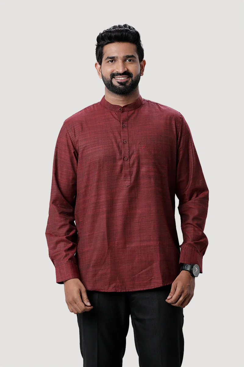 Iconic - Red Short Kurta for Men | Uathayam