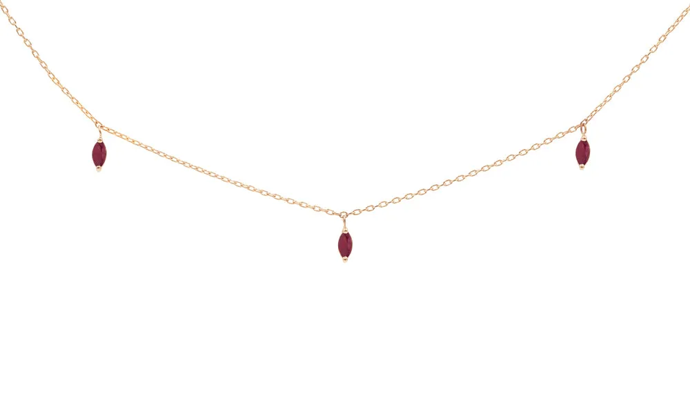 Iris Ruby Necklace