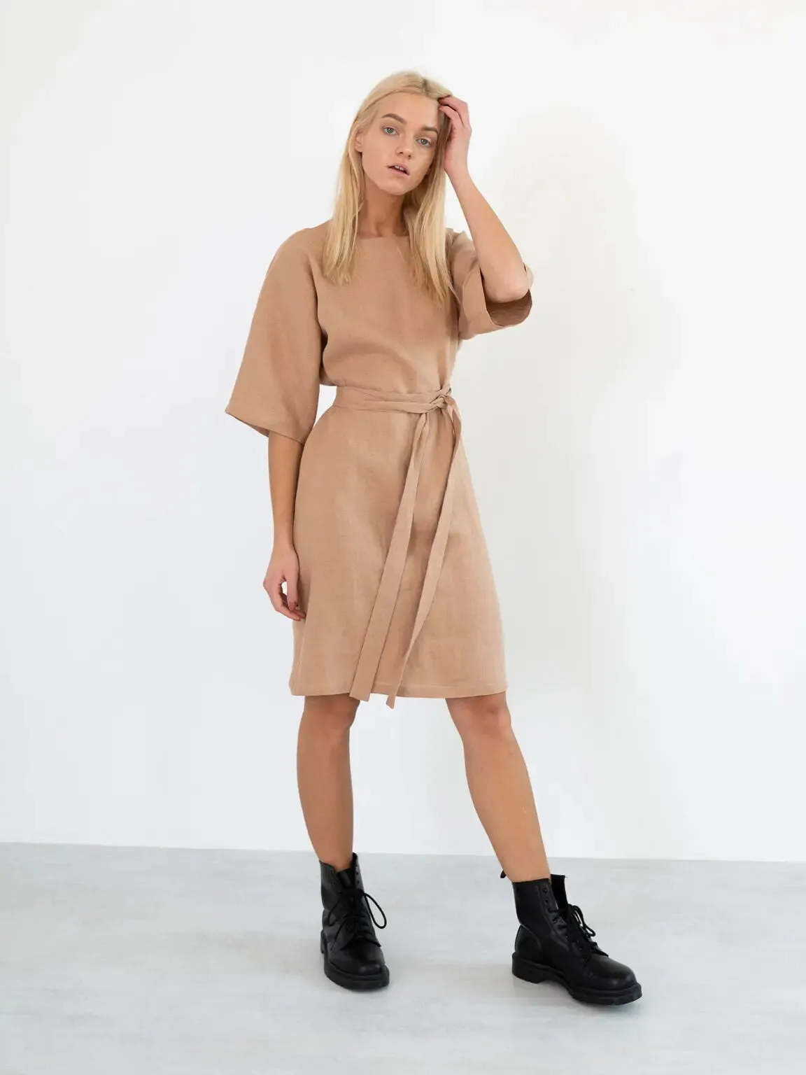 Isabel Linen Dress by Love And Confuse