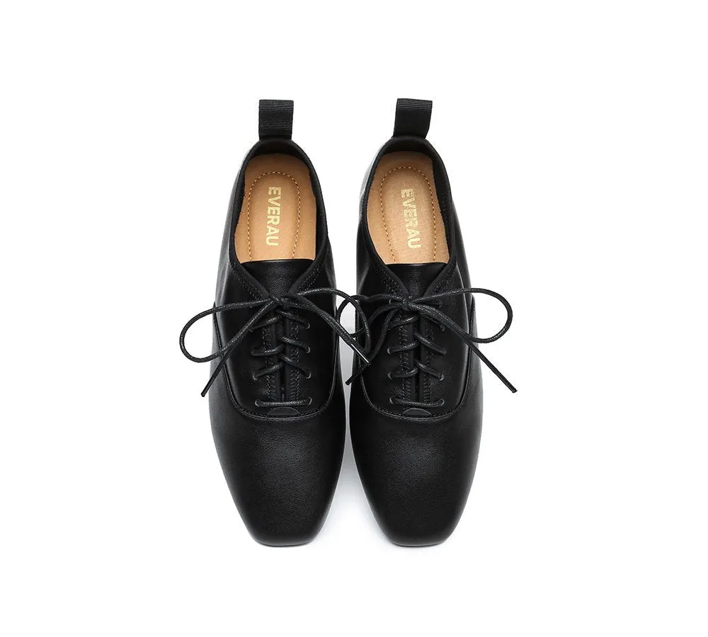 Lace Up Leather Flats Women Kara