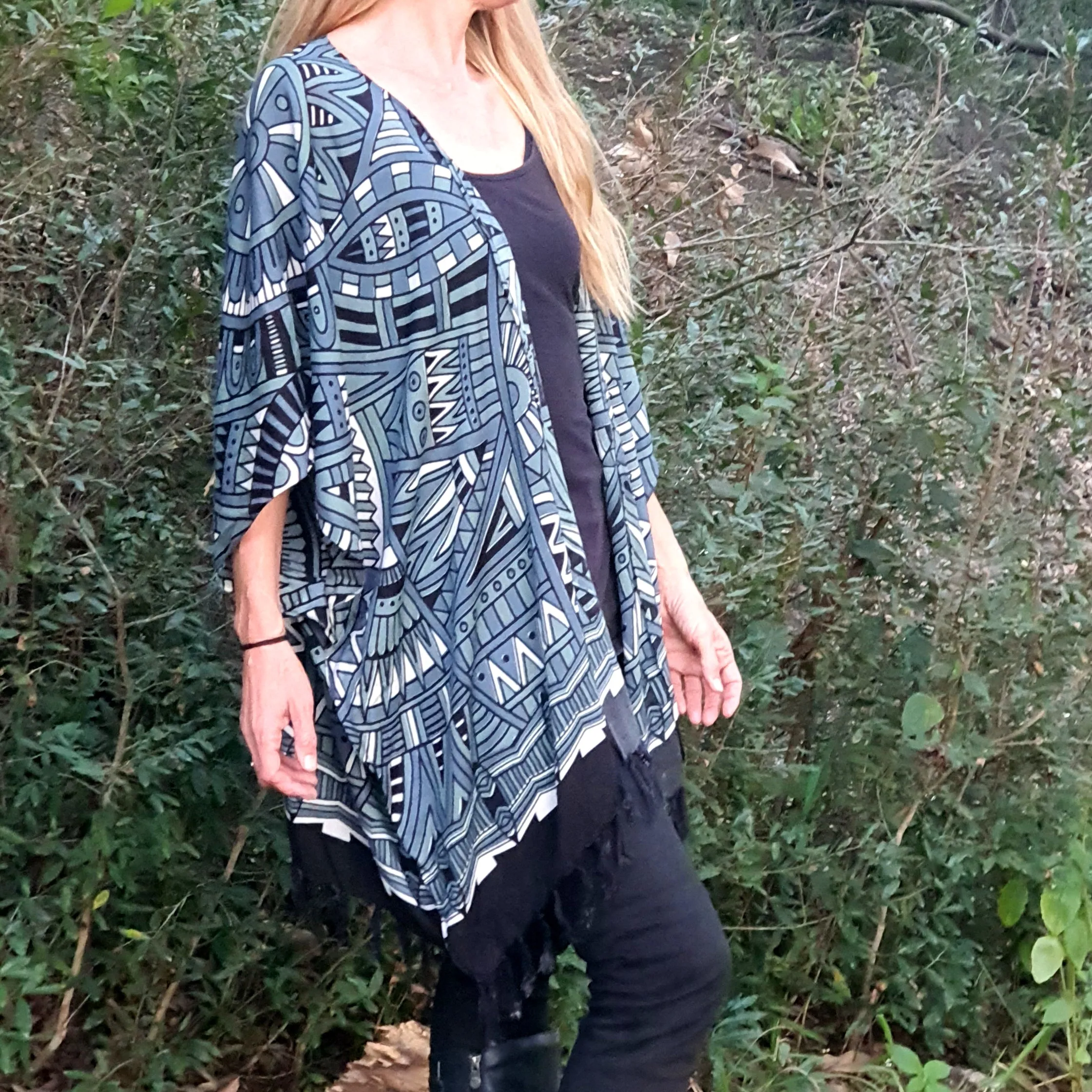 Ladies Kimono Jacket - Tribal