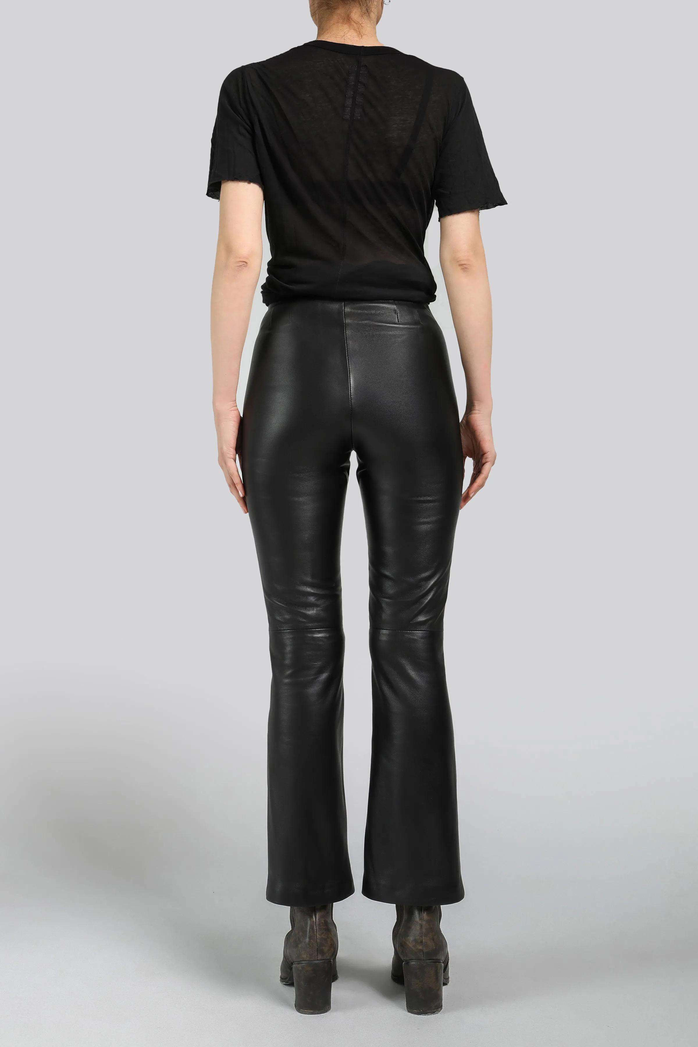 Lara - Black Leather Pant