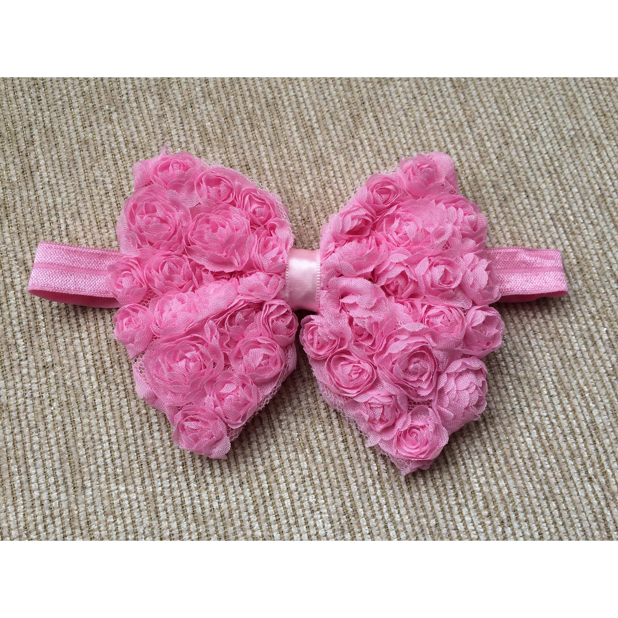 Large Pink Rosette Headband