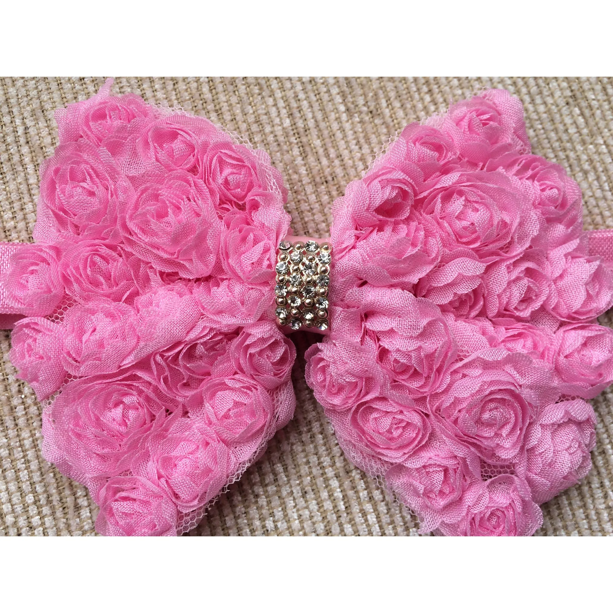 Large Pink Rosette Headband