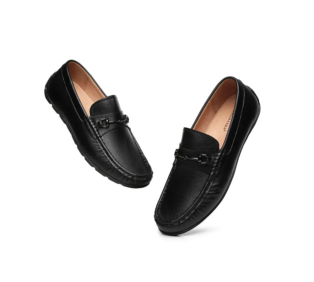 Leather Black Loafers Men Colin