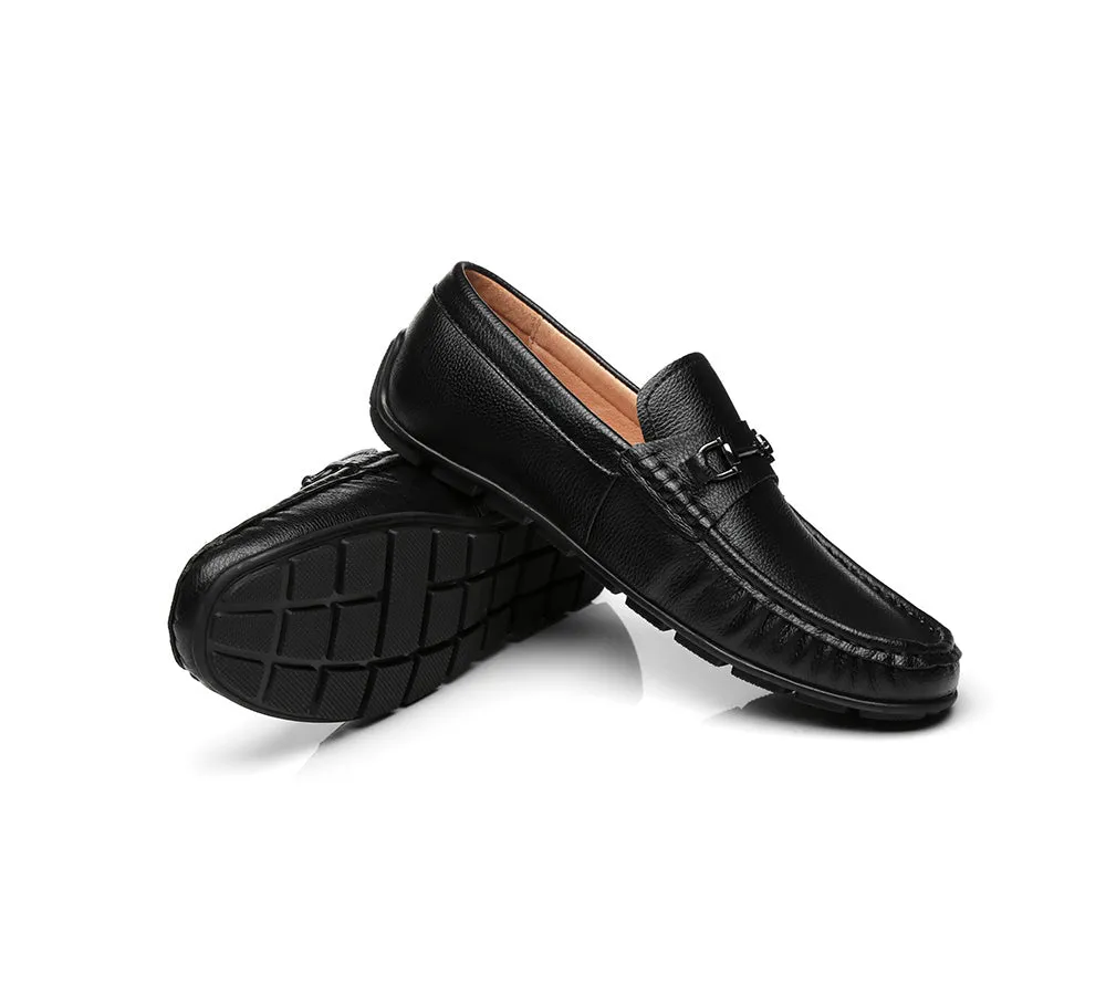 Leather Black Loafers Men Colin