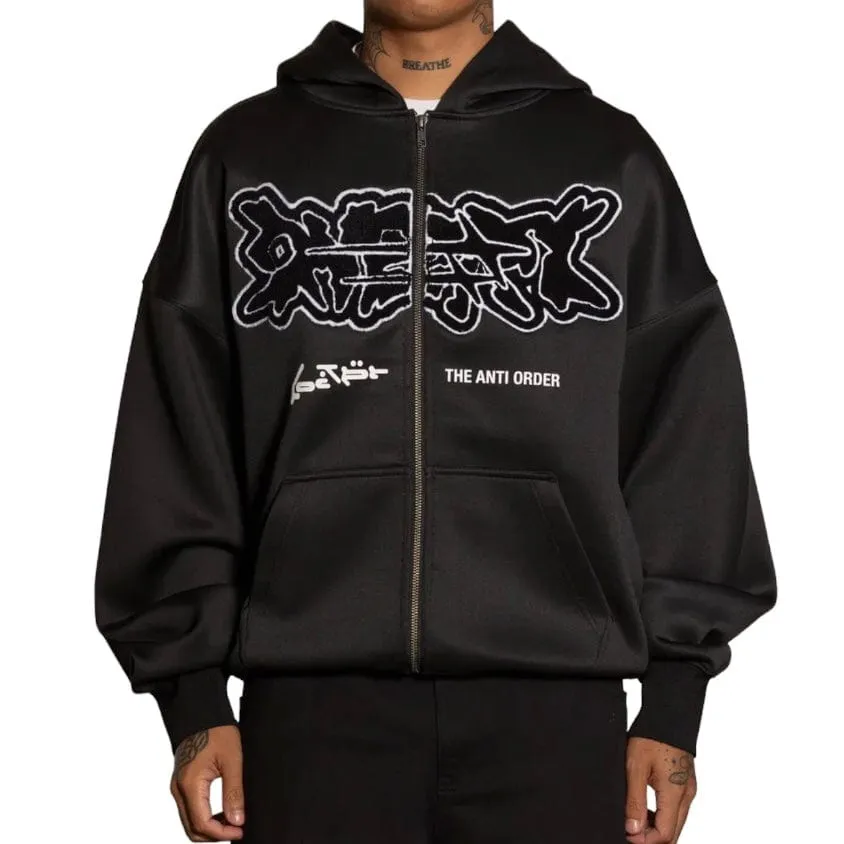 Loiter X The Anti Order Zip Hoodie (Black)