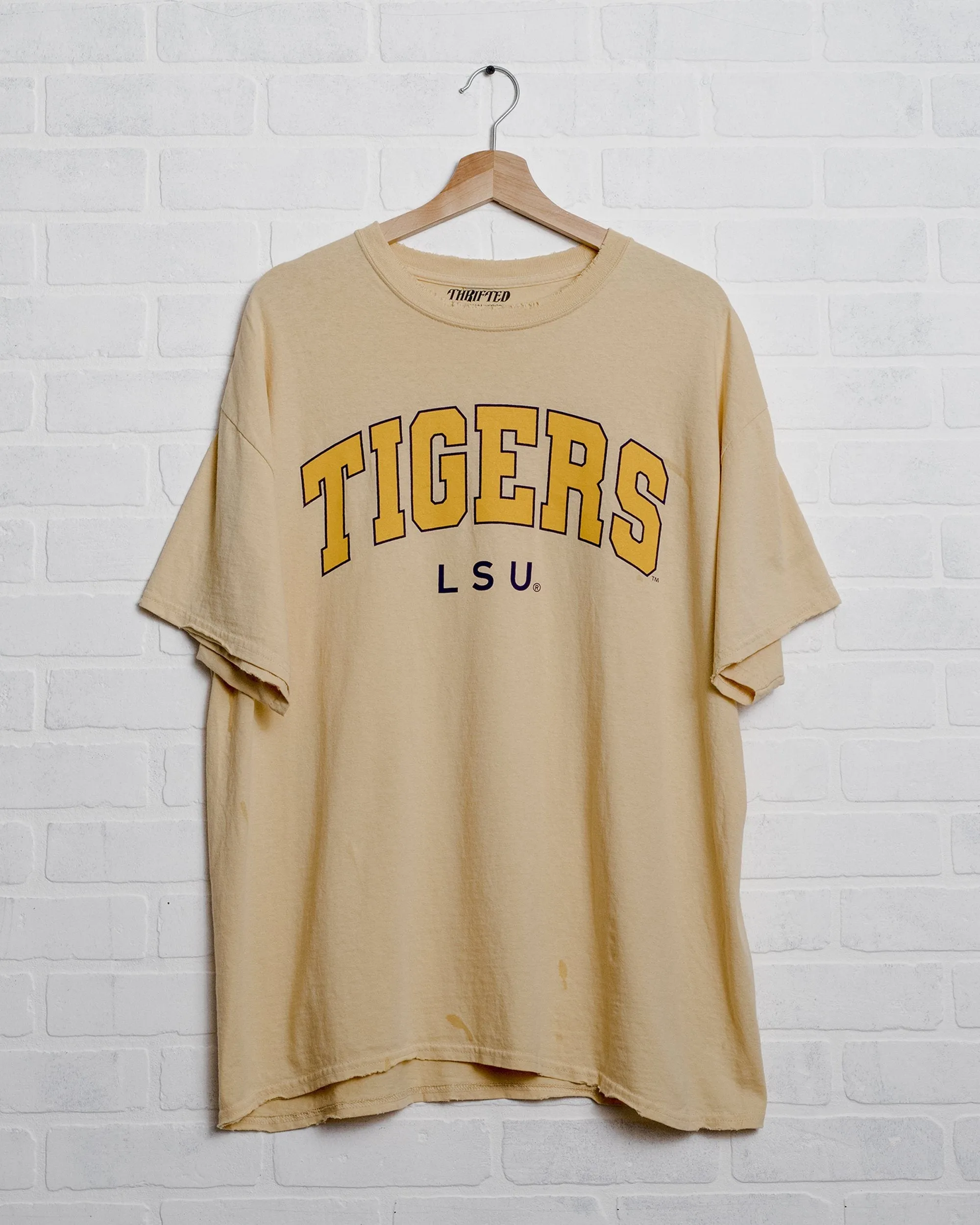 LSU Tigers Filled Gault Yellow Thrifted Tee