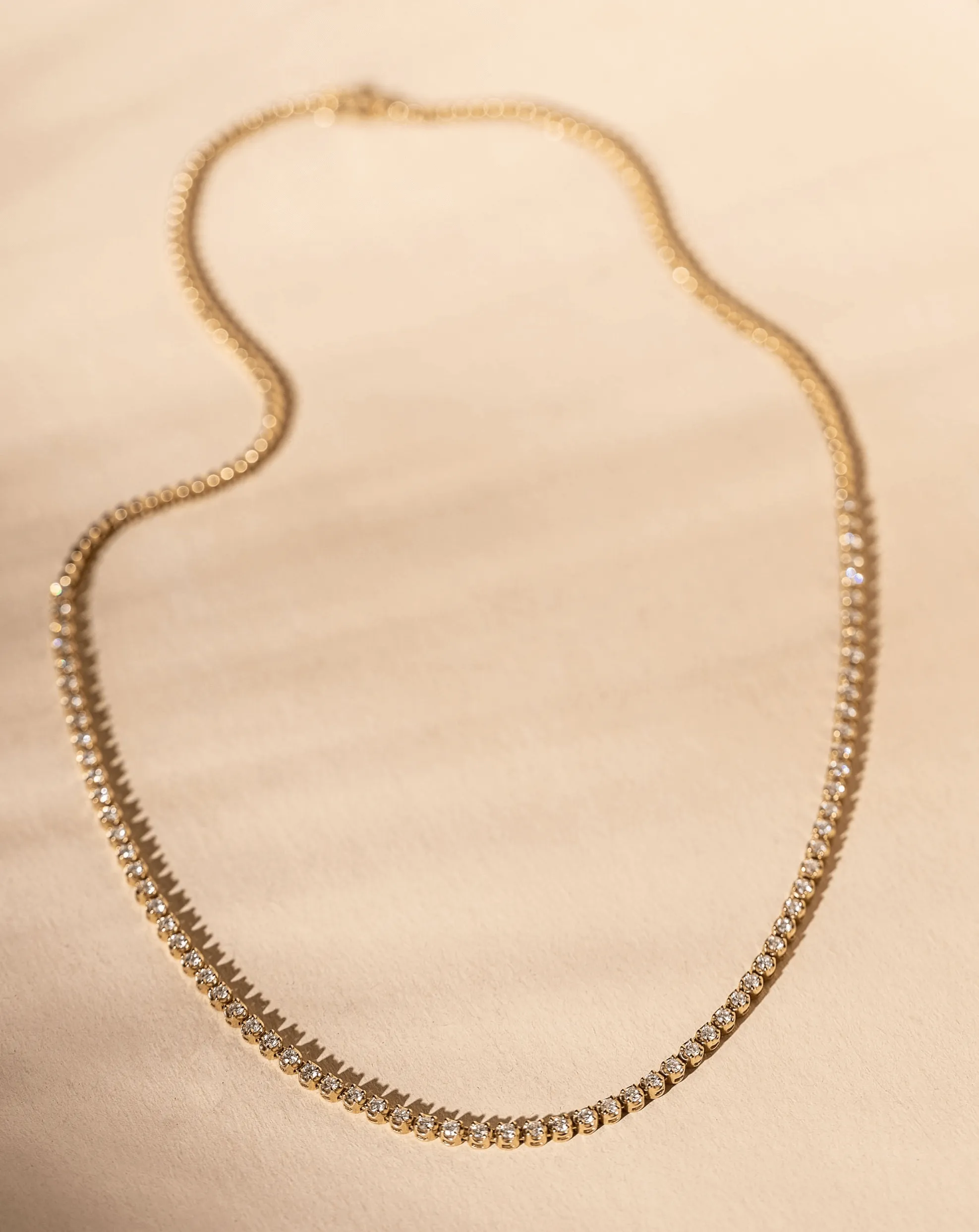 *Made To Order* Demi Diamond Tennis Necklace- 14k Solid Gold