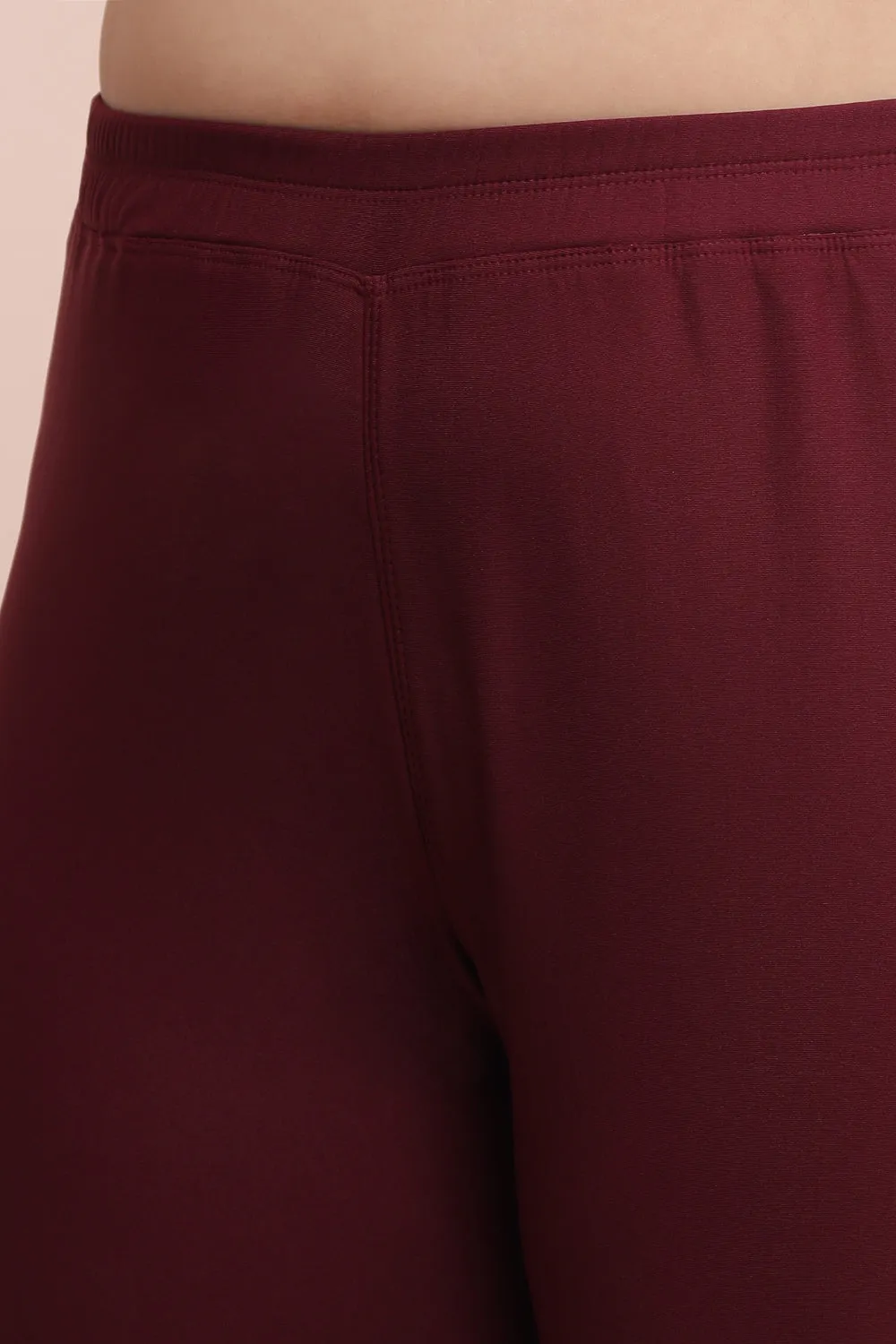 Maroon Warm Winter Fleece Leggings