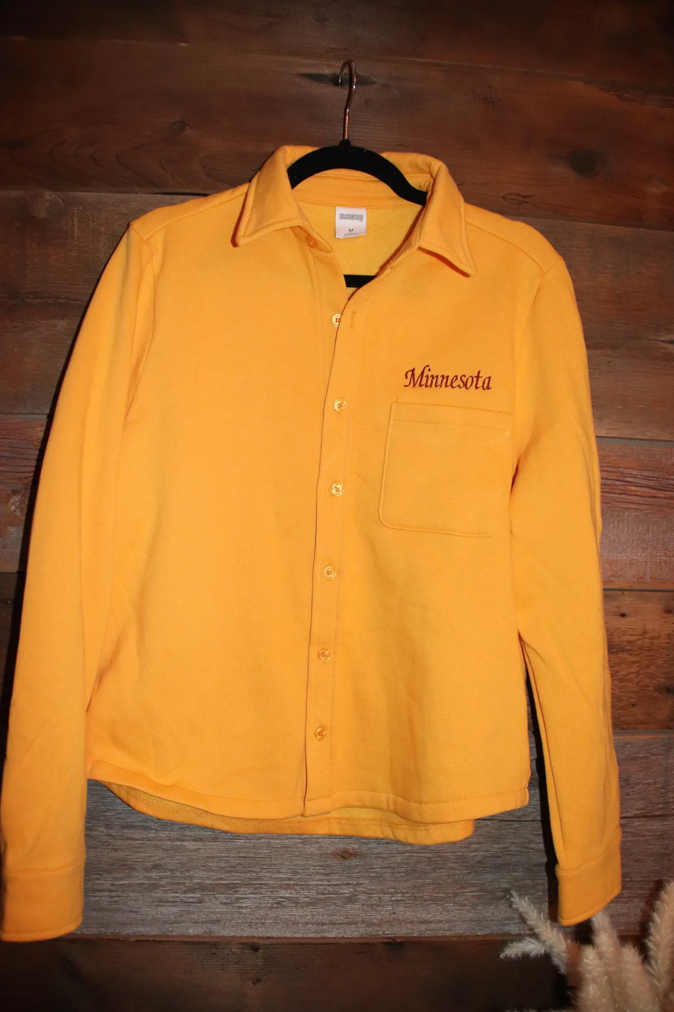 Minnesota Embroidered Fleece Shacket