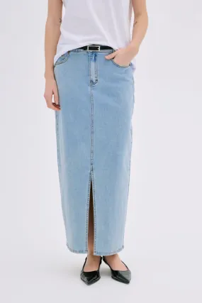 My Essential Wardrobe Lara Skirt in Light Blue Wash