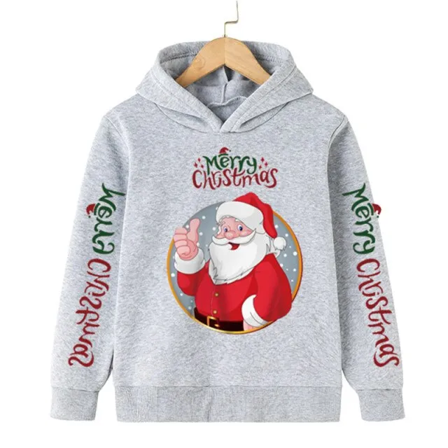 New Santa sweater cartoon blouse Merry Christmas old man hoodie cotton children&#39;s clothing children boy clothes 4-14 years 2022