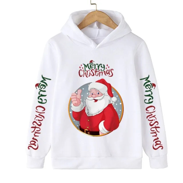 New Santa sweater cartoon blouse Merry Christmas old man hoodie cotton children&#39;s clothing children boy clothes 4-14 years 2022