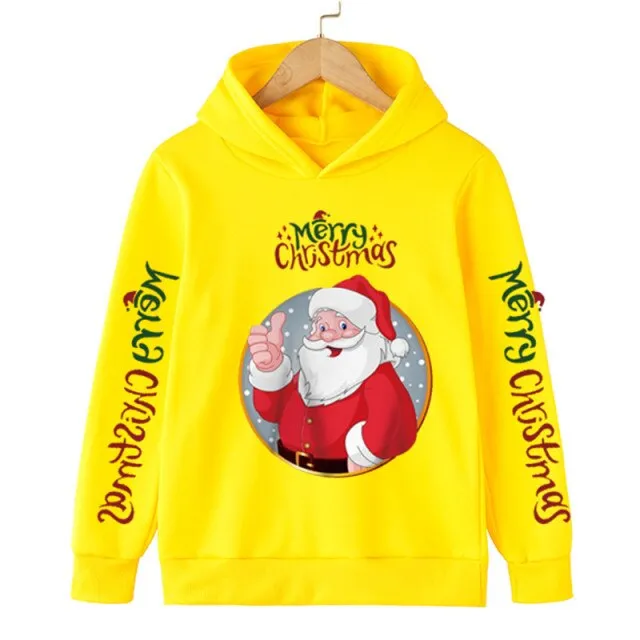 New Santa sweater cartoon blouse Merry Christmas old man hoodie cotton children&#39;s clothing children boy clothes 4-14 years 2022