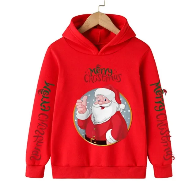 New Santa sweater cartoon blouse Merry Christmas old man hoodie cotton children&#39;s clothing children boy clothes 4-14 years 2022