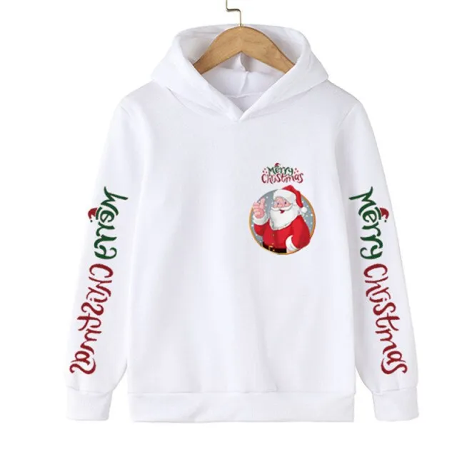 New Santa sweater cartoon blouse Merry Christmas old man hoodie cotton children&#39;s clothing children boy clothes 4-14 years 2022