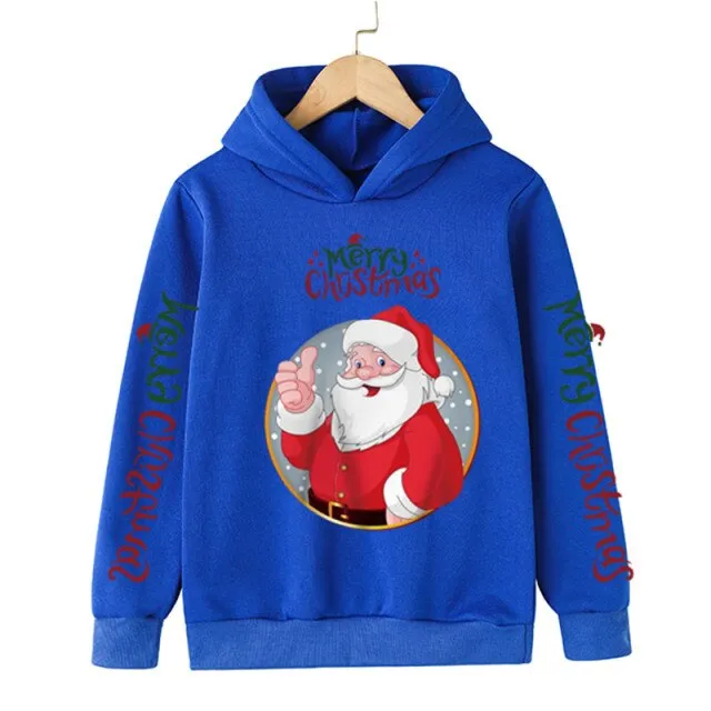 New Santa sweater cartoon blouse Merry Christmas old man hoodie cotton children&#39;s clothing children boy clothes 4-14 years 2022