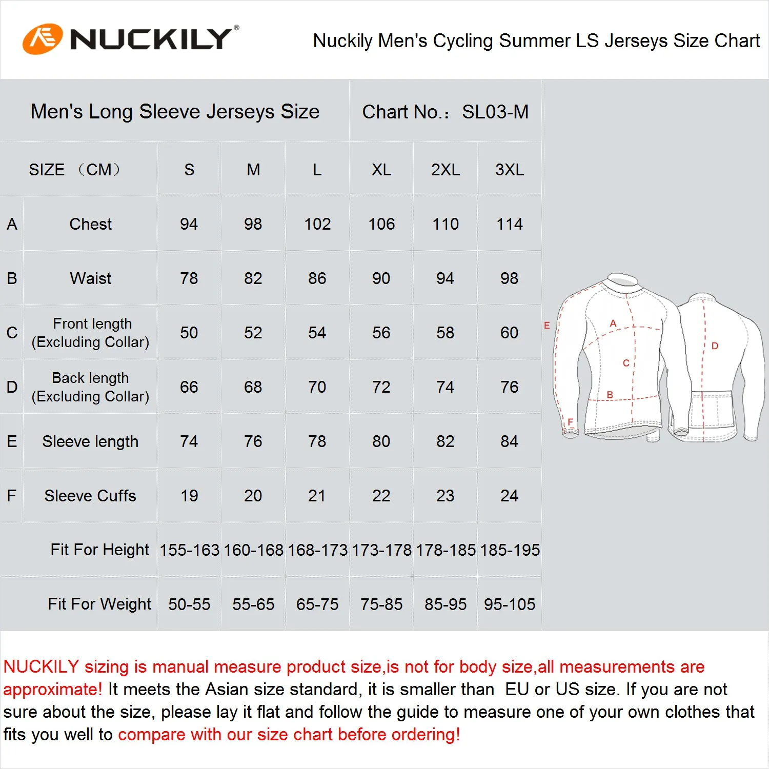 Nuckily MC006 Long Sleeves Cycling Jersey