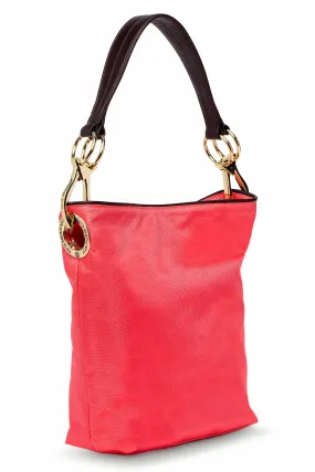 Nylon Bucket Bag Coral