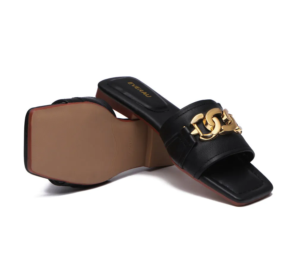 Open Toe Leather Flat Sandals Women Chela