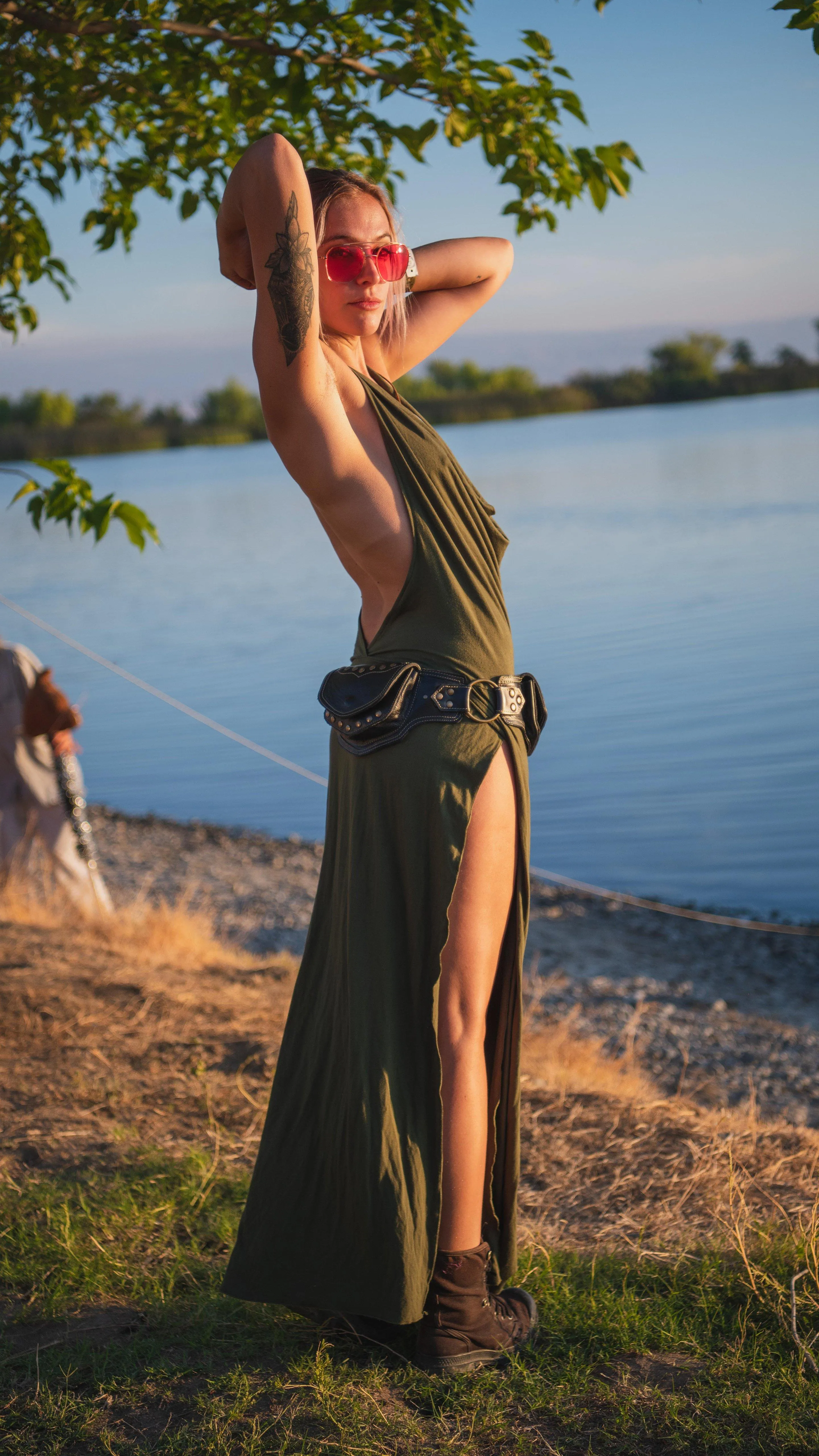 Peek a Boo Double Slit Dress