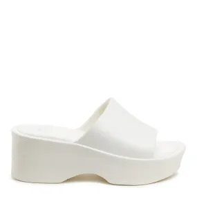 Petal Off White Platform Slide Sandals